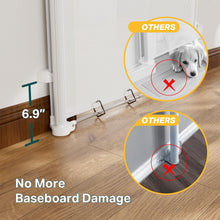 Load image into Gallery viewer, Cumbor 37-55" Retractable Baby Gates for Stairs &amp; Doorways, Hardware Mounted Mesh Dog &amp; Pet Gate, Easy Walk Through, One-Hand Operation, Anti-Crawl Adjustable Safety Gate for Dog, Indoor Outdoor White