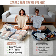 Load image into Gallery viewer, Veken 8 Set Packing Cubes for Travel Essentials,Anti-Wrinkle Buckled Suitcase Organizer for Shoe &amp; Toiletry Bag,Carry On Luggage Bag with 99+ Count Mesh Holes for Airplane &amp; College Dorm Accessories