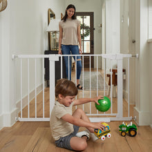 Load image into Gallery viewer, Cumbor 2 Pack 29.7-46" Baby Gate for Stairs, Mom's Choice Awards Winner-Auto Close Dog Gate for doorways, Easy Install Pressure Mounted Pet Gates indoor, Easy Walk Thru Wide Safety Gate for Dog, White