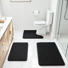 Load image into Gallery viewer, Black Bath Rugs