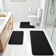Load image into Gallery viewer, Black Bath Rugs
