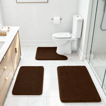 Load image into Gallery viewer, Brown Bath Rugs