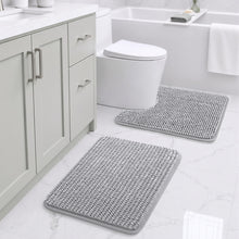 Load image into Gallery viewer, Grey Bath Rugs