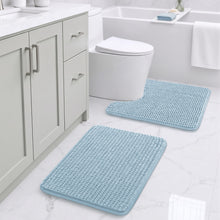 Load image into Gallery viewer, Blue Bath Rugs