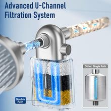 Load image into Gallery viewer, Veken Shower Filter, Shower Head Filter to Reduce Chlorine, KDF Shower Filter with Activated Carbon and Calcium Sulfite, Carbon Water Filter, Bathroom Accessories, Nickel