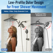 Load image into Gallery viewer, Veken Shower Filter, Shower Head Filter to Reduce Chlorine, KDF Shower Filter with Activated Carbon and Calcium Sulfite, Carbon Water Filter, Bathroom Accessories, Nickel