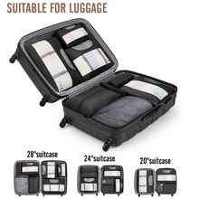 Load image into Gallery viewer, Veken 10 Set Packing Cubes for Travel Essential, Suitcase Organizer Bags in 4 Sizes, Carry-On Luggage Accessories Large Laundry Hanging Toiletry Bag for Airplane, Road Trip Camping, Black