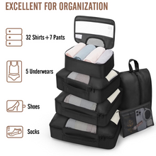 Load image into Gallery viewer, VEKEN 8 Set Packing Cubes for Travel, Beach Vacation Essentials Accessories, Suitcase Organizer Bags for Luggage with Hanging Toiletry &amp; Shoe Bag, Birthday Gifts for Women Mom Her