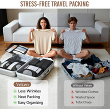 Load image into Gallery viewer, VEKEN 8 Set Packing Cubes for Travel, Beach Vacation Essentials Accessories, Suitcase Organizer Bags for Luggage with Hanging Toiletry &amp; Shoe Bag, Birthday Gifts for Women Mom Her