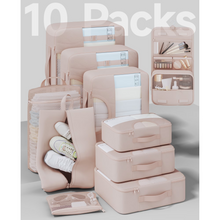 Load image into Gallery viewer, Veken 10 Set Packing Cubes for Travel, Beach Vacation Essentials Accessories for, Suitcase Organizer Bags for Luggage with Hanging Toiletry &amp; Shoe Bag, Birthday Gifts for Women Mom Her