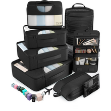 Load image into Gallery viewer, VEKEN 8 Set Packing Cubes for Travel, Beach Vacation Essentials Accessories, Suitcase Organizer Bags for Luggage with Hanging Toiletry &amp; Shoe Bag, Birthday Gifts for Women Mom Her