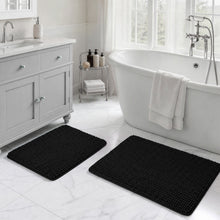 Load image into Gallery viewer, Black Bath Rugs