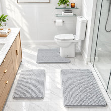Load image into Gallery viewer, Grey Bath Rugs