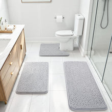 Load image into Gallery viewer, Grey Bath Rugs