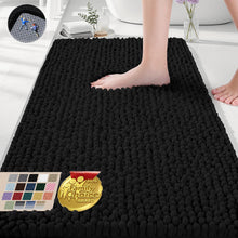 Load image into Gallery viewer, Black Bath Rugs