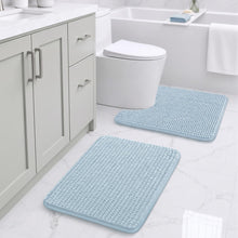 Load image into Gallery viewer, Blue Bath Rugs