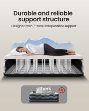 Load image into Gallery viewer, OhGeni King Air Mattress Family Choice Award with Built-in Pump,18" Comfortable Blow Up Colchones Inflables Mattress for Home,Guests, Portable Air Bed for Adults, Airbed Supports Up to 700 lbs,Black