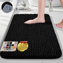 Load image into Gallery viewer, Black Bath Rugs