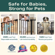 Load image into Gallery viewer, Cumbor 2 Pack 30-46" Baby Gate for Stairs, Auto Close Dog Gate Indoor Black