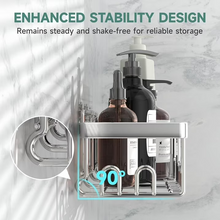 Load image into Gallery viewer, Veken Rustproof Shower Caddy 6-Pack, Ideal for Gift, Large Wall Mounted Rack, Bathroom Shelves Over Toilet, Organizer Storage Accessories with Soap Dish &amp; Toothbrush Holder, Silver