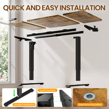 Load image into Gallery viewer, Veken 63" x 28" Super Large Standing Desk, Height Adjustable Electric Computer Desk, Sit to Stand Up, Modern Workstation for Home Office, Walking Pad, Writing, Gaming Bedroom Study, Brown