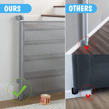 Load image into Gallery viewer, Retractable Baby Gates, Mesh Pet Gate 33&quot; Tall, Extends to 55&quot; Wide,White
