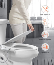 Load image into Gallery viewer, Veken Non-Electric Bidet, Self Cleaning Dual Nozzle (Feminine/Bidet Wash) Bidet Attachment for Toilet, Fresh Water Sprayer Toilet Seat Attachment with Adjustable Pressure Control