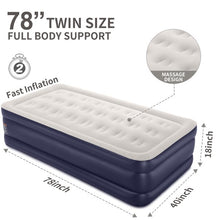 Load image into Gallery viewer, 18 inch Twin/Queen/King Size Air Mattress with Built-in-Pump