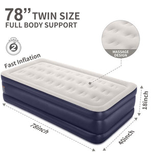 18 inch Twin/Queen/King Size Air Mattress with Built-in-Pump