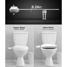 Load image into Gallery viewer, Veken Water Self-Cleaning Non-Electric Bidet Attachment for Toilet, Blue