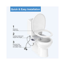 Load image into Gallery viewer, Veken Water Self-Cleaning Non-Electric Bidet Attachment for Toilet, Blue